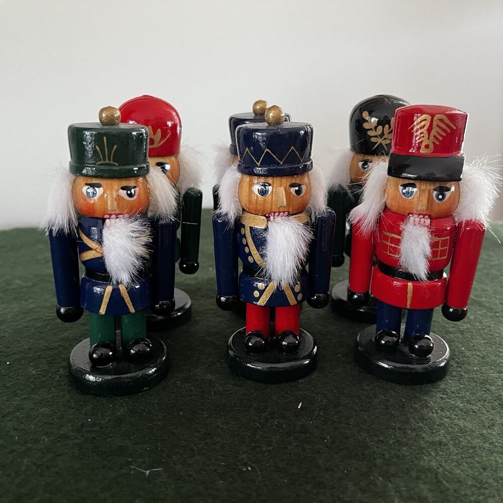 Nutcracker Name Placeholders Kurt Adler Set Of 6 With Box Christmas Vintage